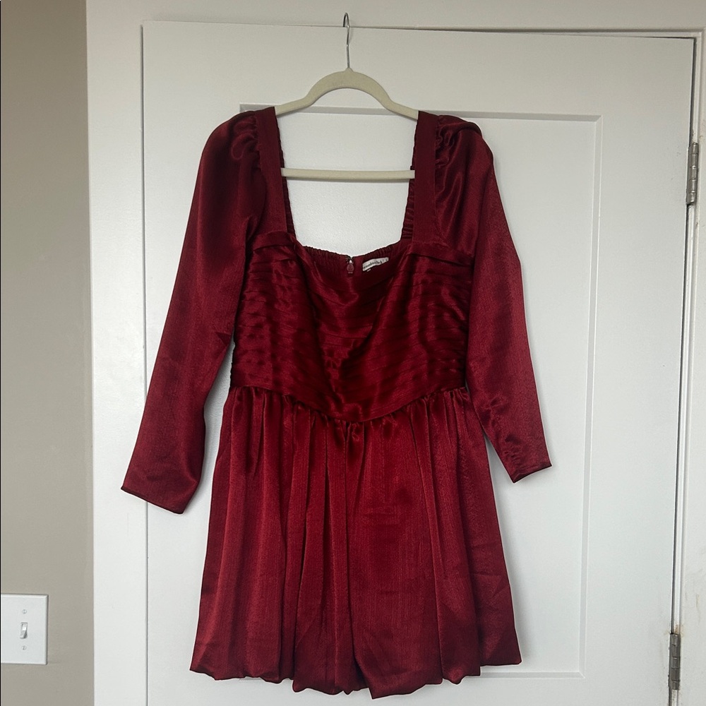 Abercrombie Red Satin Dress